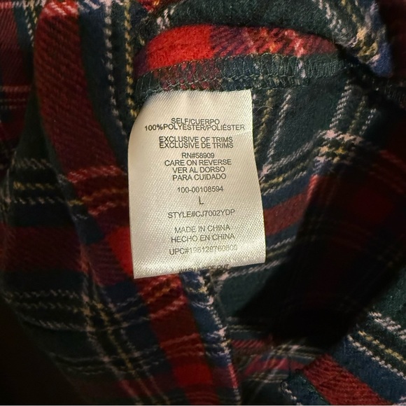 NEW Copper Key Red Green Gray Plaid Jumper Mini Dress Slit Academia Size L - Picture 4 of 7